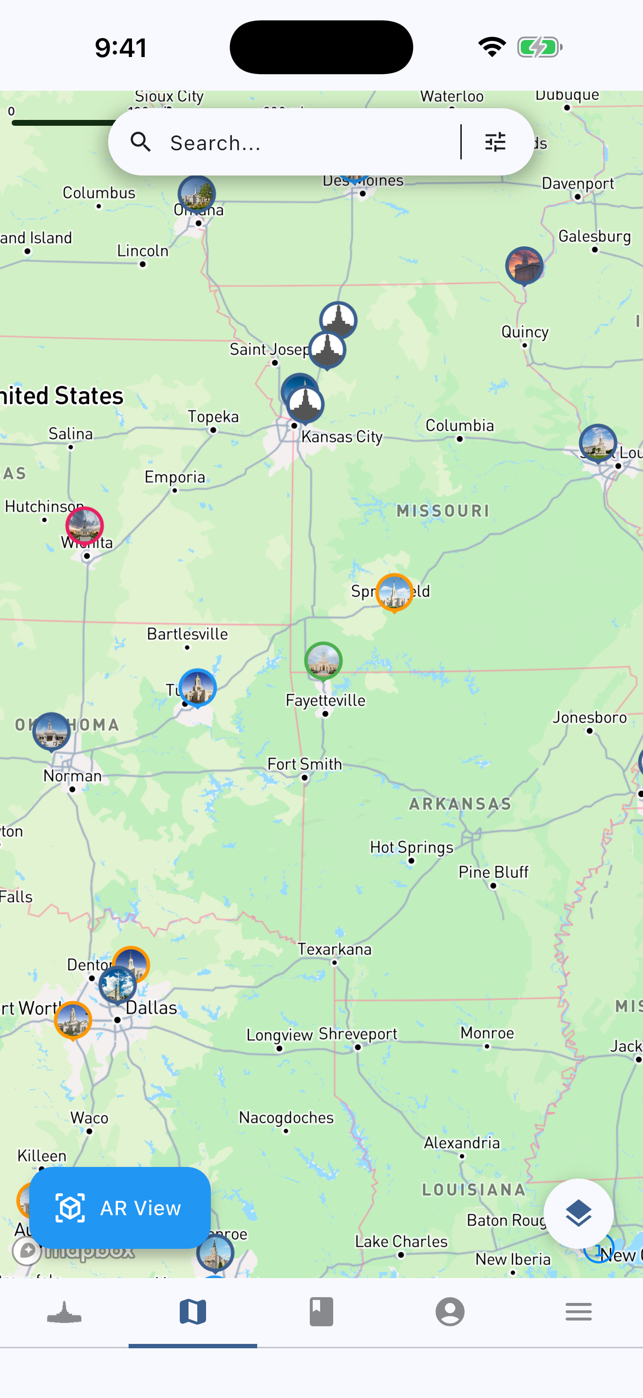 Dot the Earth App - Map View Phone