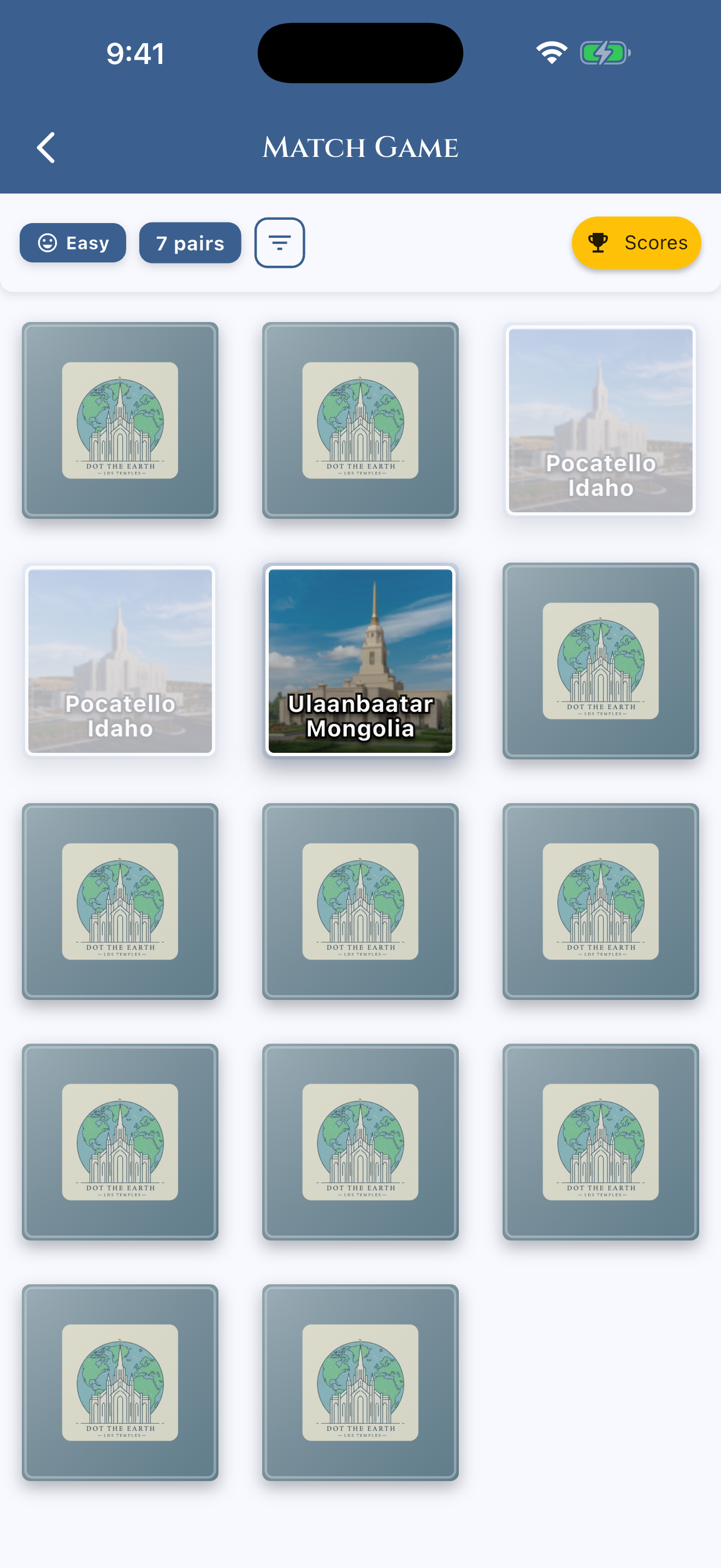 Dot the Earth App - Educational LDS temple games and learning quizzes
